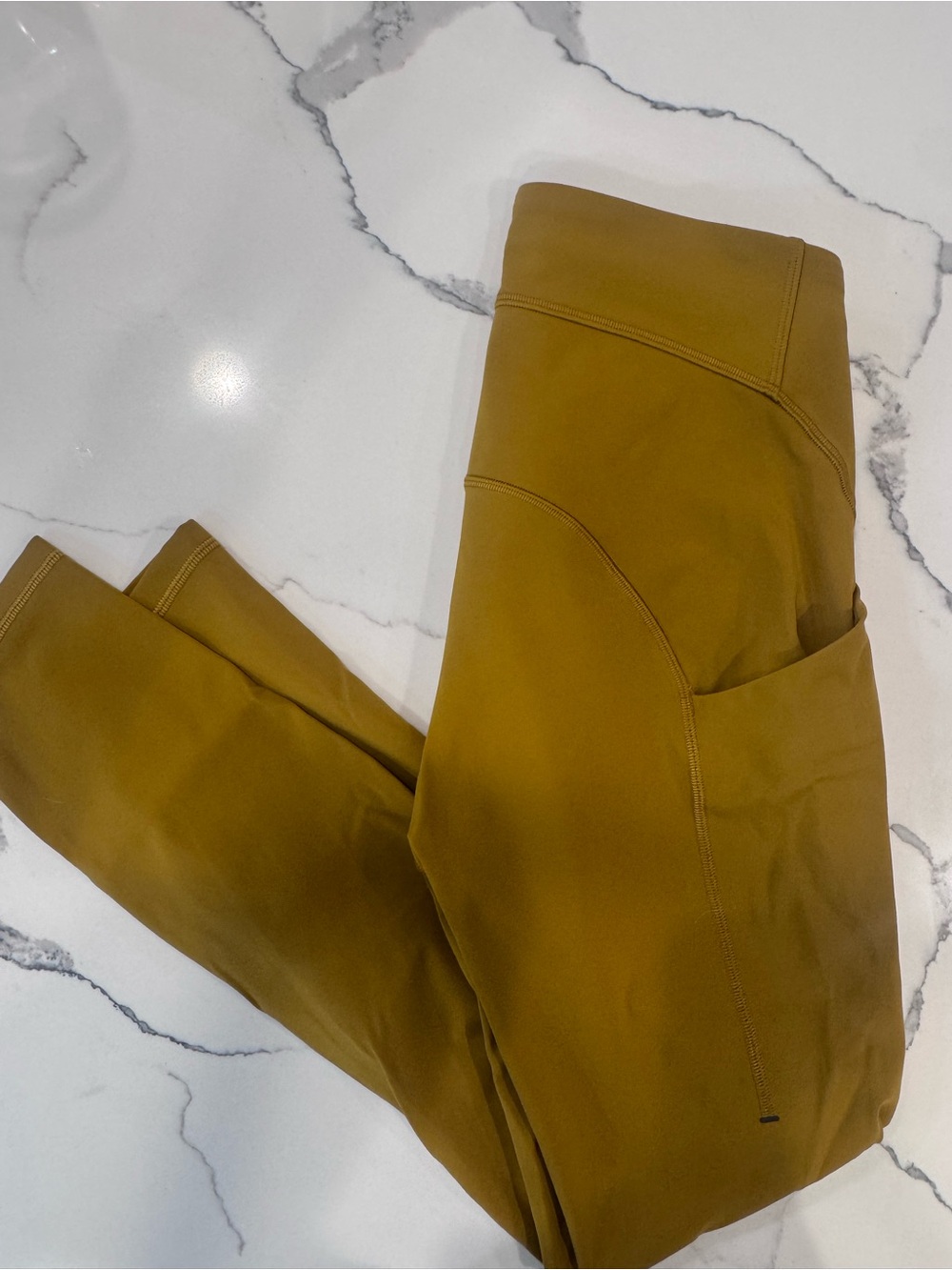 lululemon athletica Mustard/Olive Green Leggings with Side Pocket